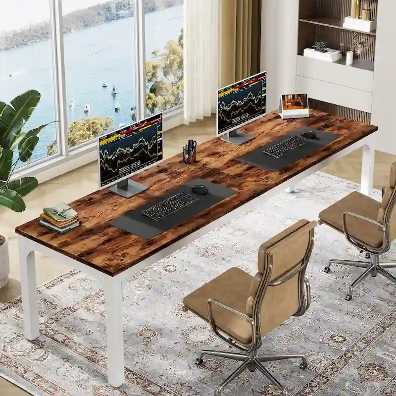 78.7 Inches Extra Long Computer Desk 2 Person Desk