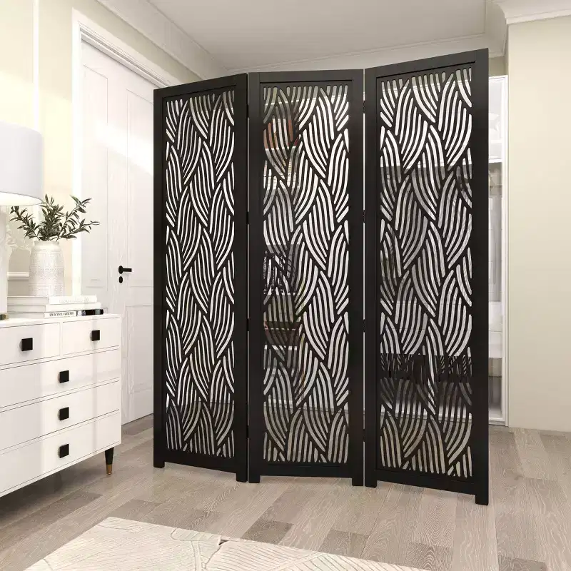Olivia & May Wooden 3 Panel Room Divider Screen