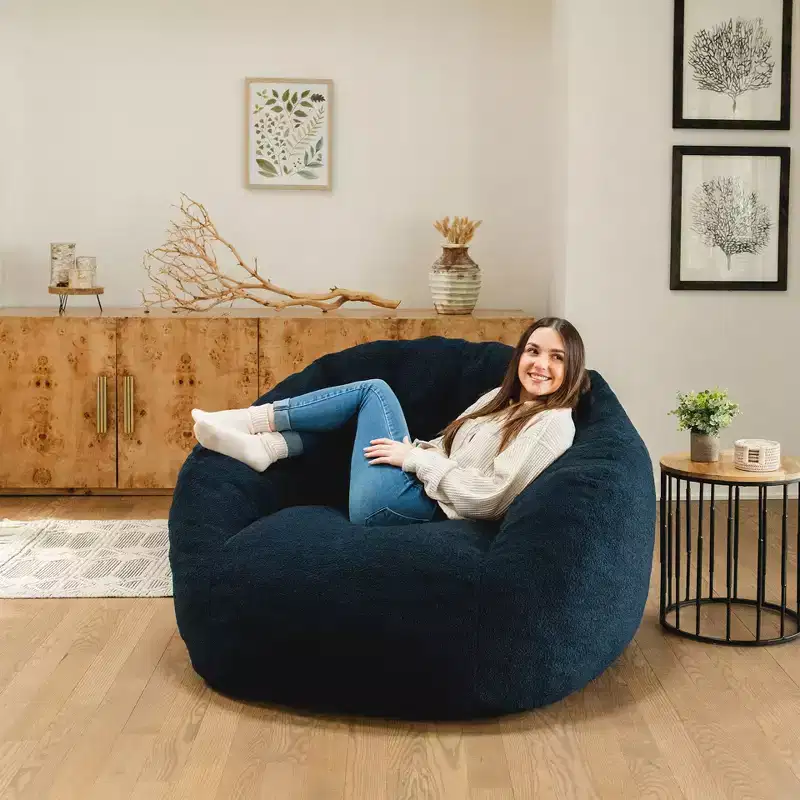 Foam-Filled Structured Bean Bag Chair
