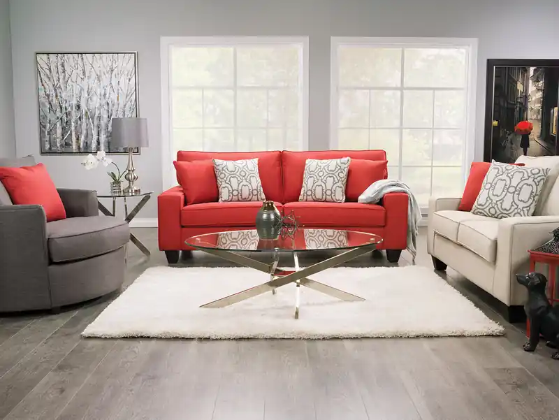 48 Modern Round Glass Top Coffee Table - Silver with Stainless Steel Base
