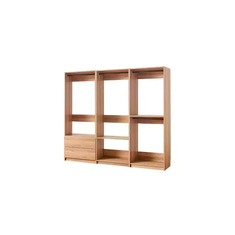 HomeStock Prosper Freestanding Walk in Wood Closet System