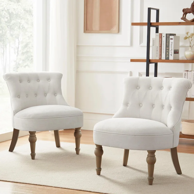 Living Room Armless Accent Comfy Chair