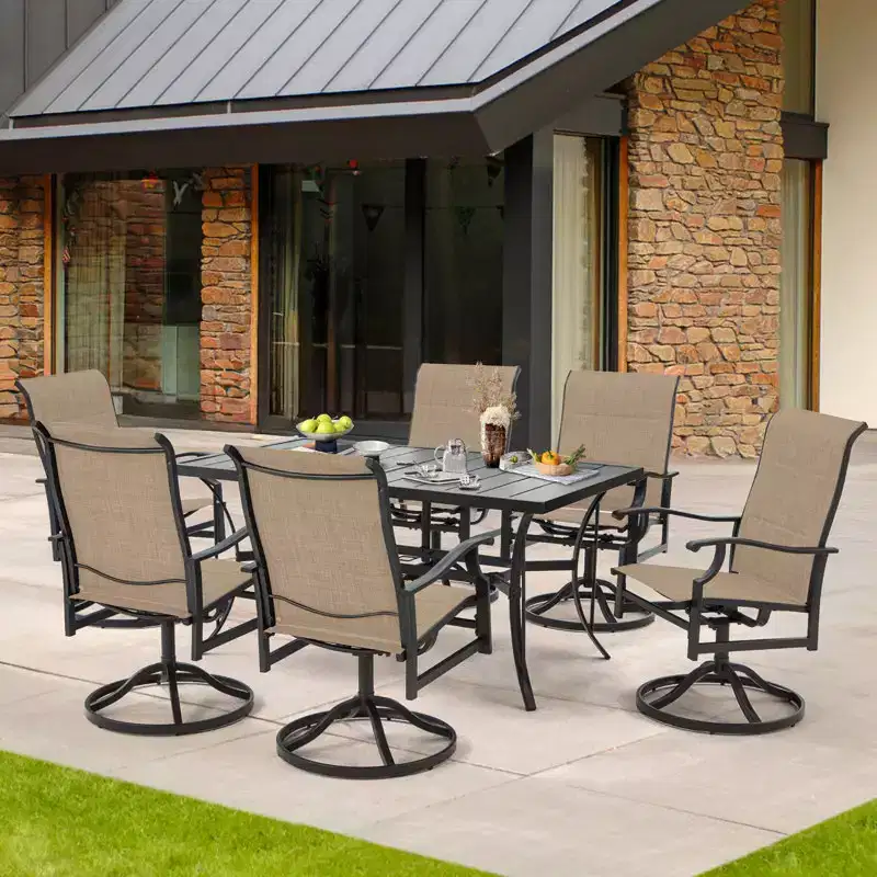 EROMMY 6 - Person Rectangular Outdoor Dining Set