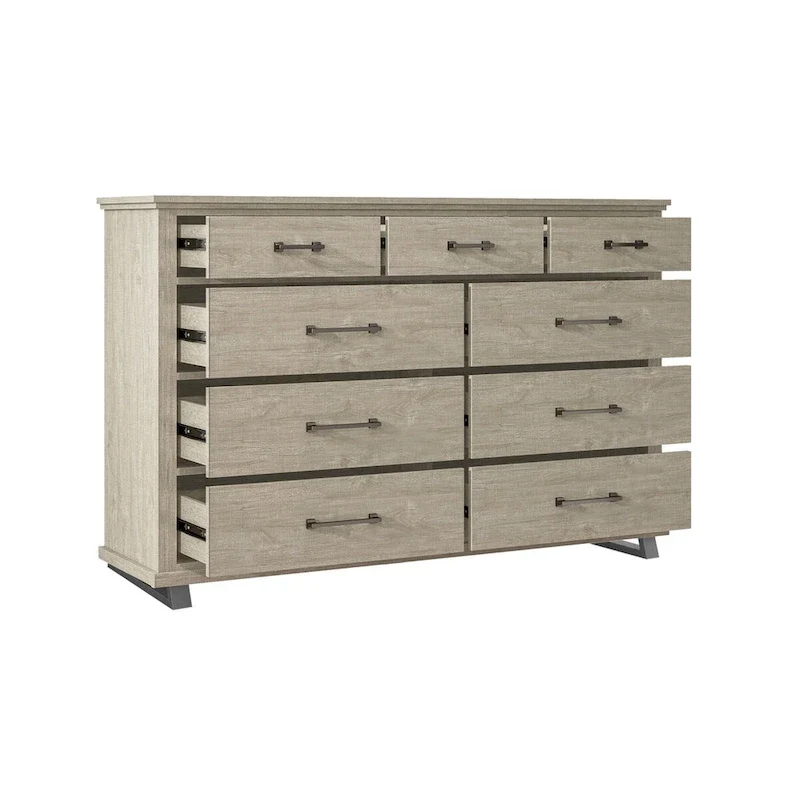 Farmhouse 4-Piece Bedroom Set - 2 Nightstand, 1 Chest and 1 Dresser
