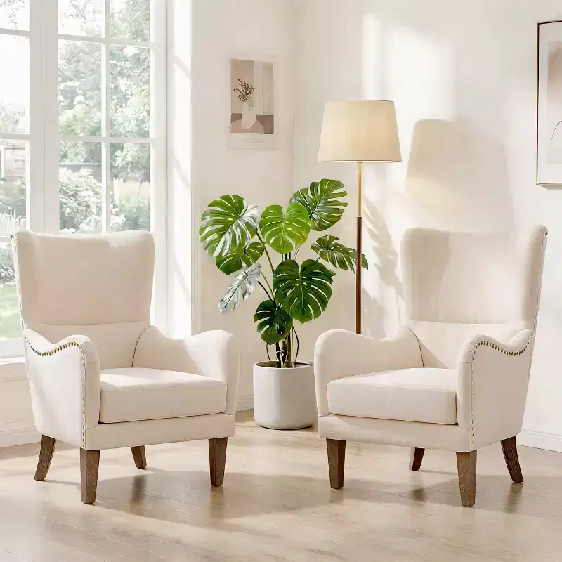 Christopher Knight Home Salerno Contemporary Microfiber Wingback 41 High Back Club Chair