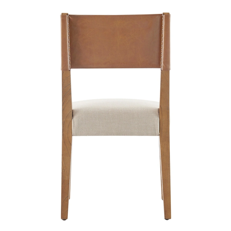 Kylo Faux Leather/ Linen Dining Side Chair, (Set of 2)