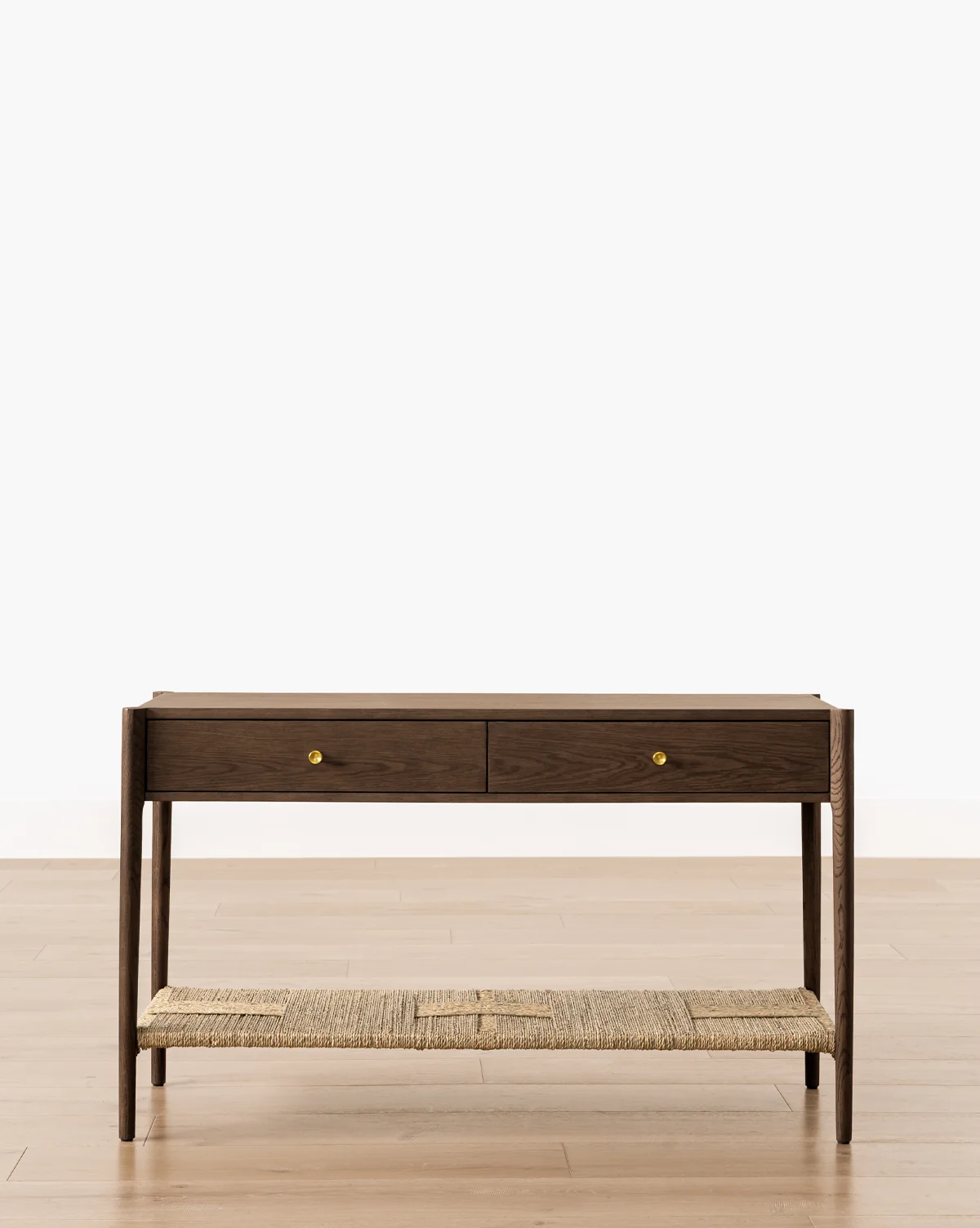 Modern Wood Console Table with 2-Drawer Storage for Living Room