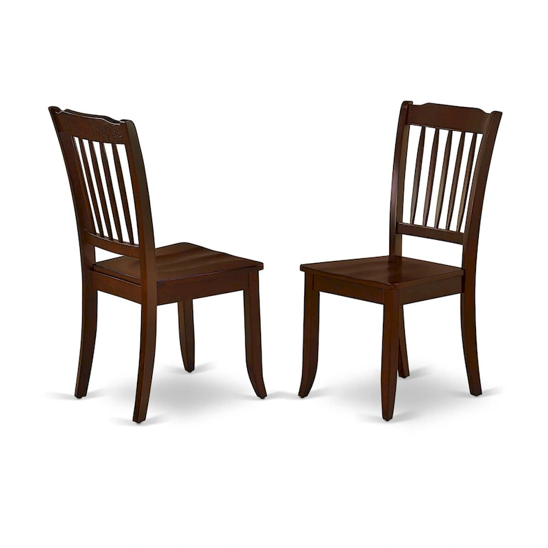 East West Furniture Dining Table Set - A Rectangle Kitchen Table and Dinette Chairs, 36x54 Inch, Mahogany(Pieces Option)