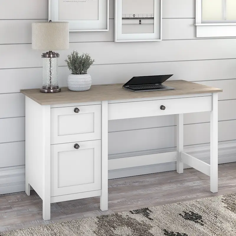 54W Computer Desk with Drawers by