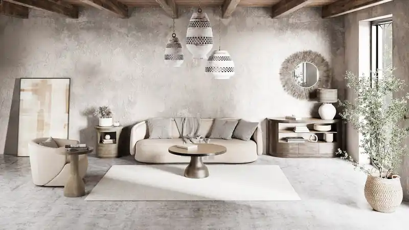 60 Modern Round Solid Wood Sofa Table with Storage - Porpoise