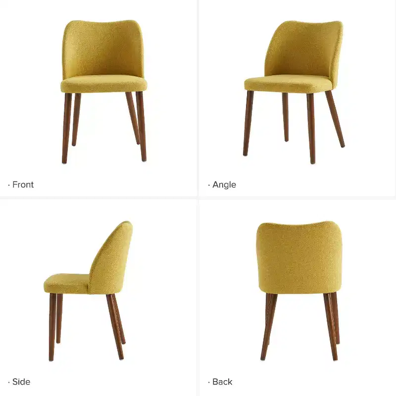 Elisa Mid-century Modern Upholstered Dining Chair Set of 2| ART OF LIVING DESIGNS