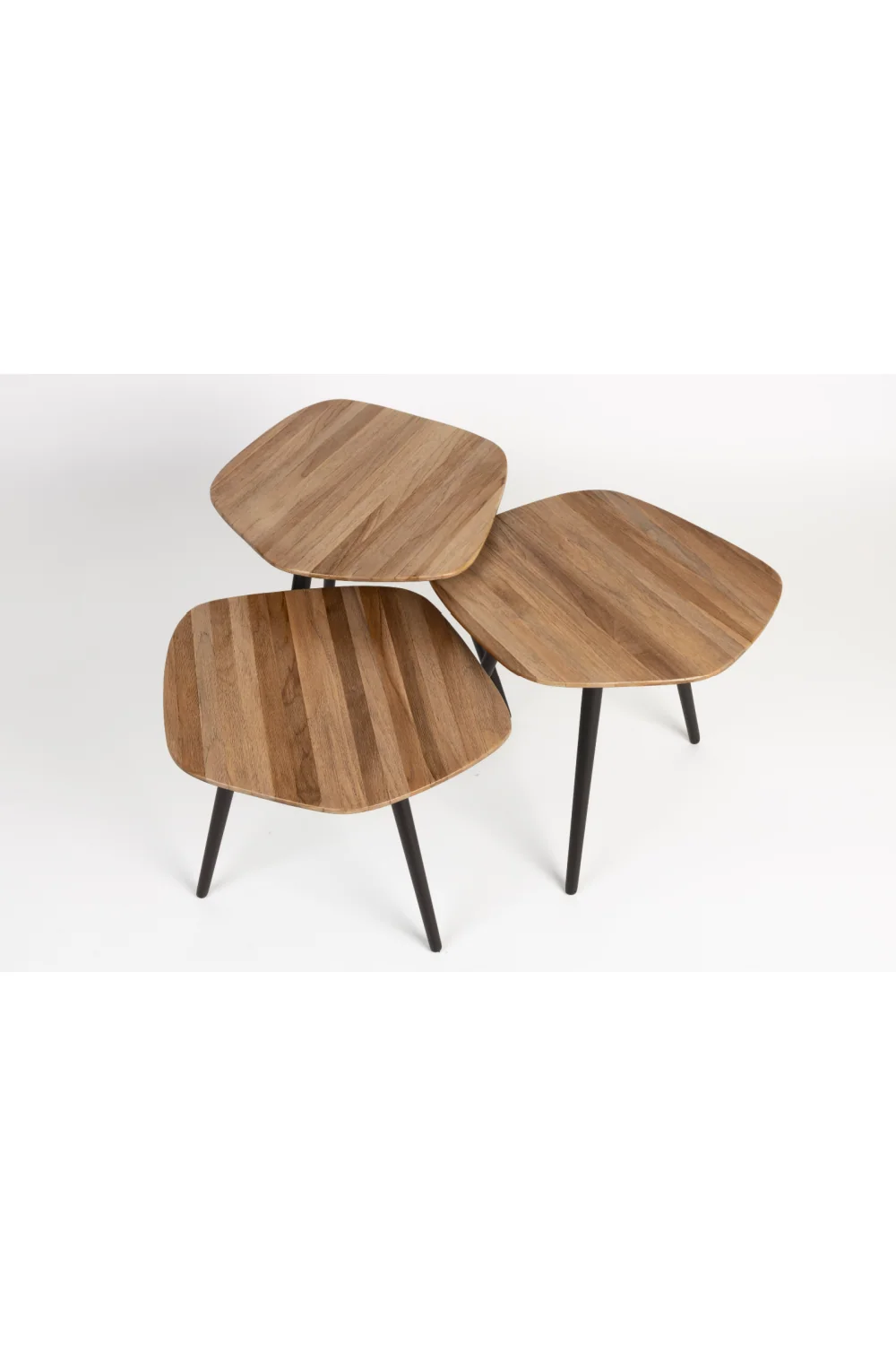 Teak Modern Coffee Table Set (3)