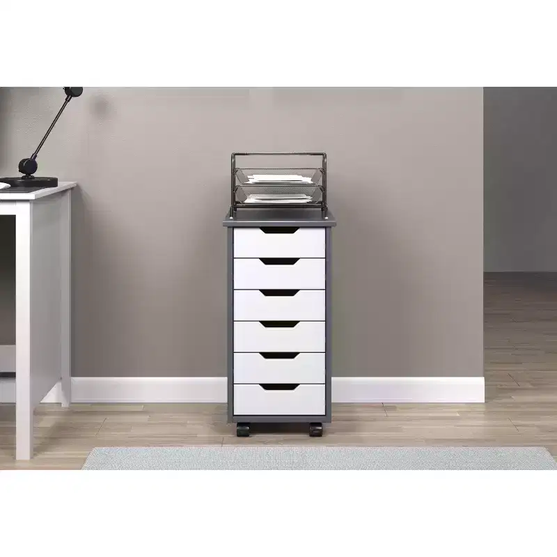 Trendfurn Omnia Narrow 6 Drawer Roll Cart