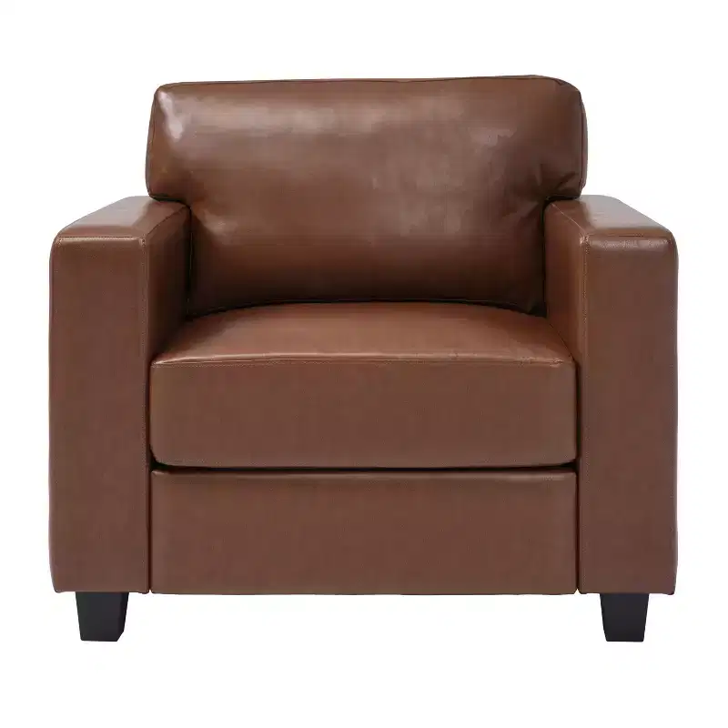 Christopher Knight Home Galen Modern Faux Leather Upholstered Armchair