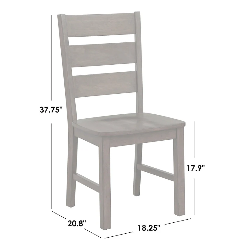 Solid Wood Dining Chairs (Set of 2)