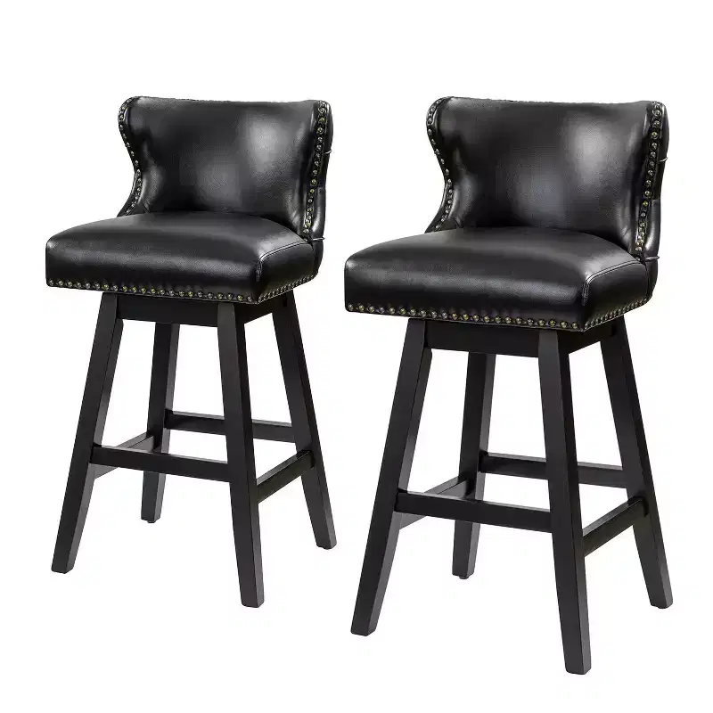 Johannes Swivel Bar & Counter Stool Set of 2|HULALA HOME