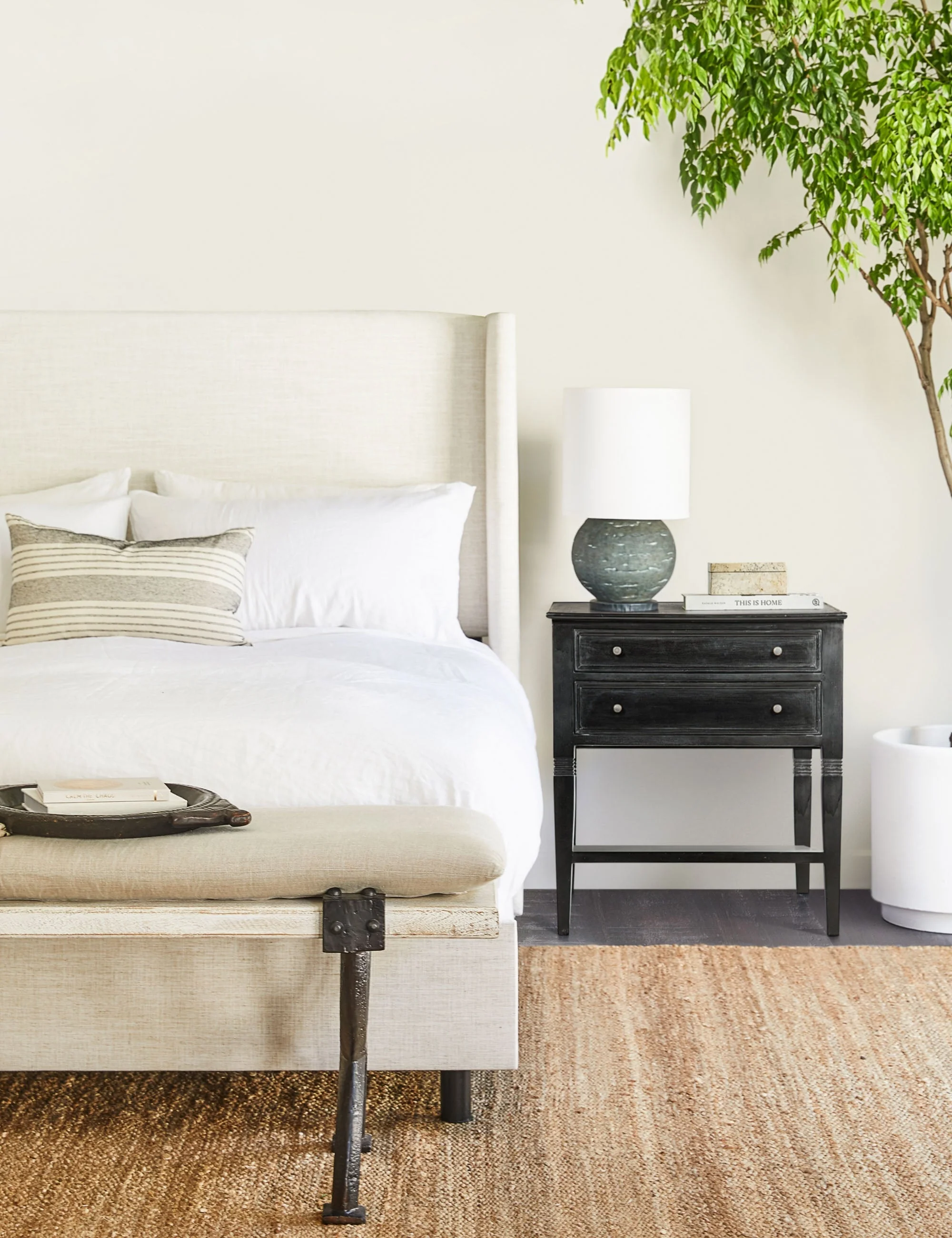 Nightstand The perfect accent for the traditional bedroom, this nightstand features ample storage to hide your end-of-the-day clutter. Carved legs