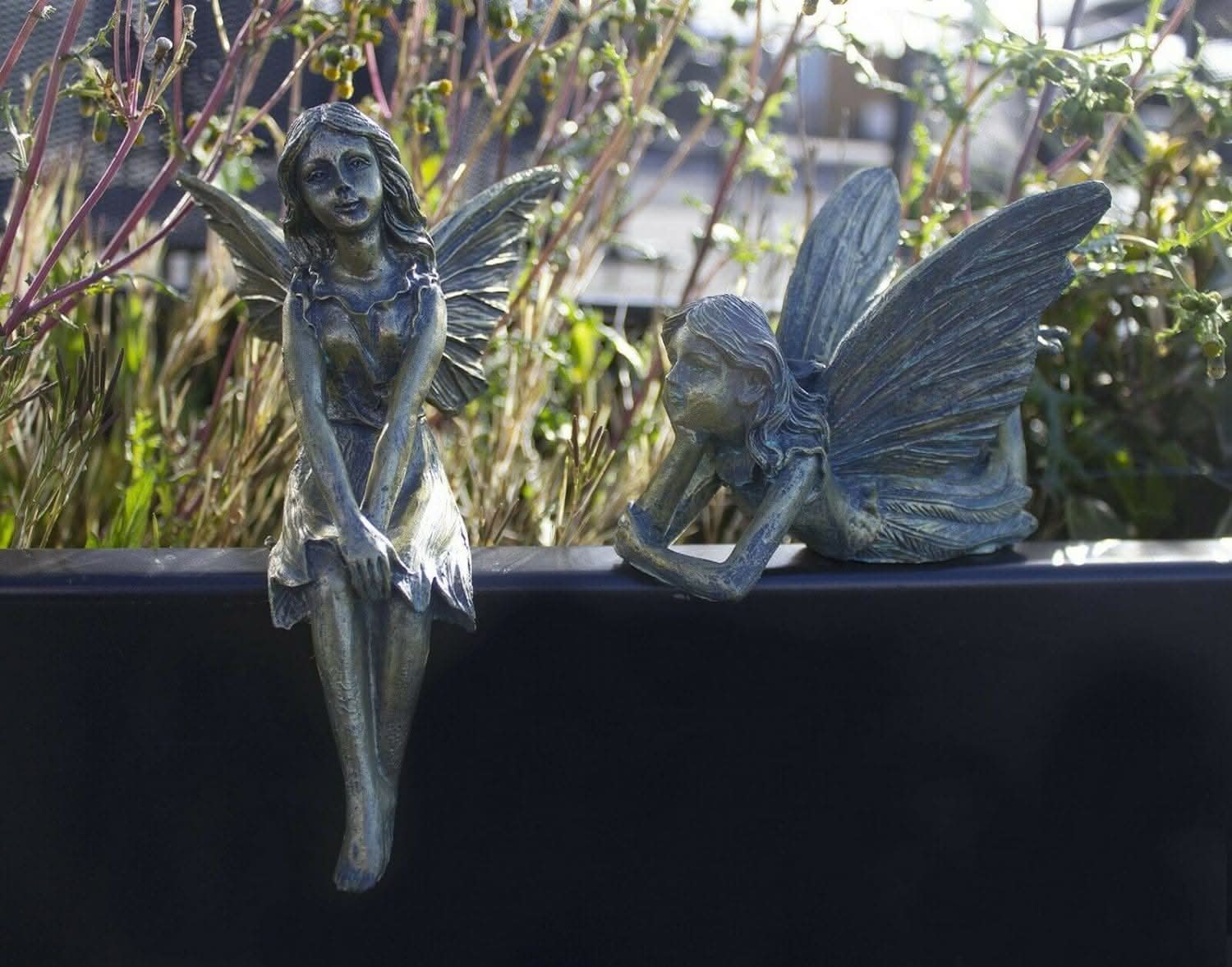 2pc Winged Fairies Garden Ornaments