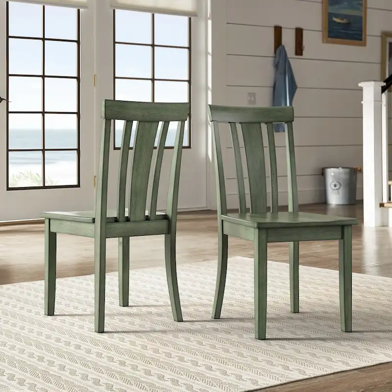 Wilmington II 48-Inch Rectangular Antique Sage Green 5-Piece Dining Set by iNSPIRE Q Classic