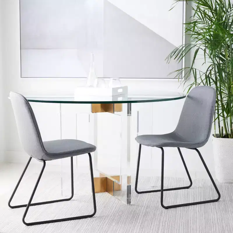 Makalu Dining Chair (Set of 2) - DCH2003 - Grey/Black - Safavieh