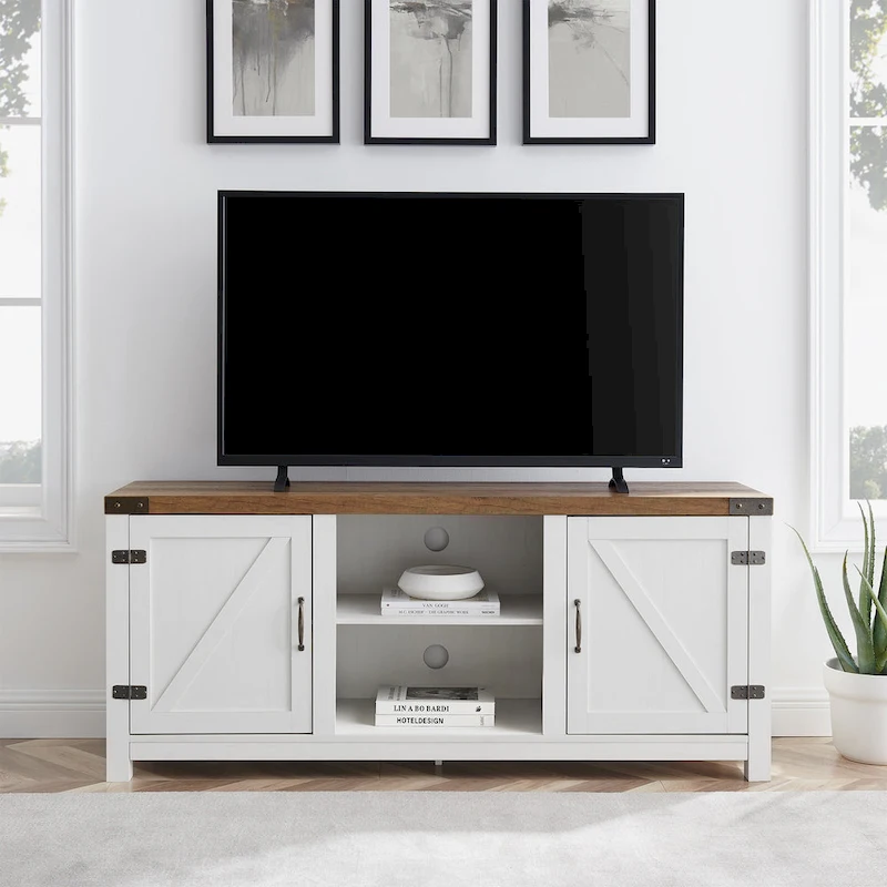 Middlebrook Firebranch 58-inch Barn Door TV Stand