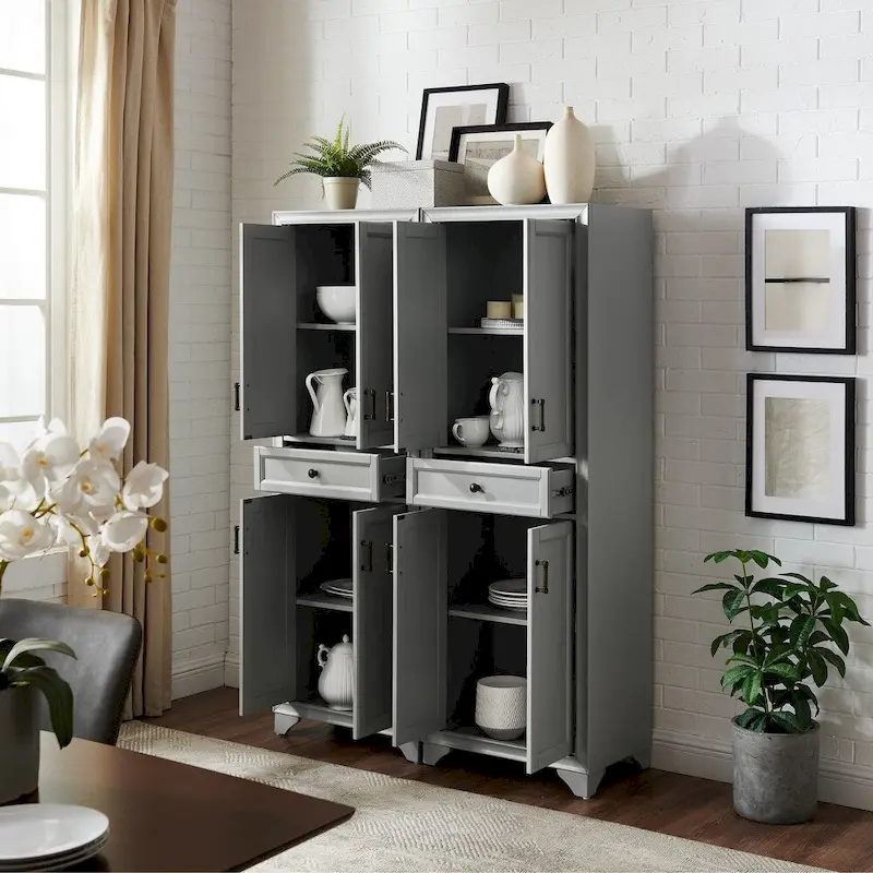 Crosley Tara 2Pc Pantry Set - 47.5W x 15D x 67.75H