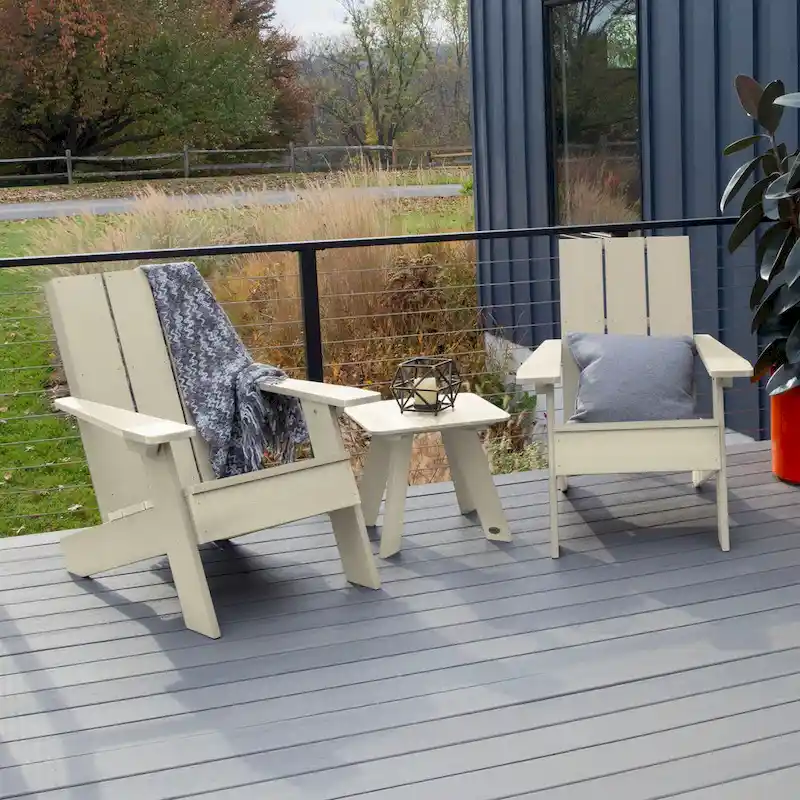 HIGHWOOD 3-piece Adirondack Chairs and Side Table Set