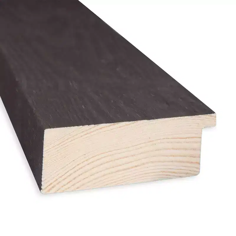 42 x 30 Beveled Bridge Black Wood Wall Mirror - Amanti Art: Modern Rectangle, No Assembly Required