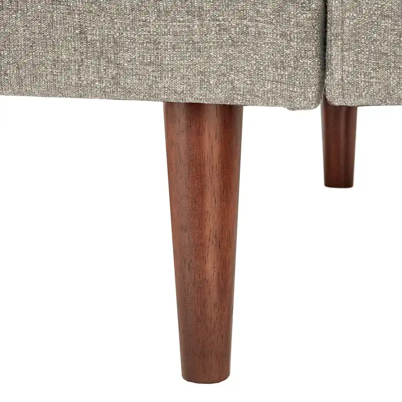 Mid-Century Tapered Leg Armchair with Roll Pillows
