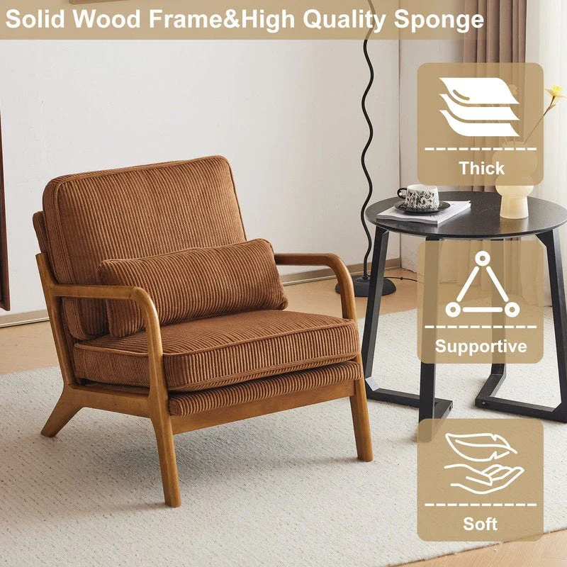 Mid Century Modern Upholstered Accent Chair