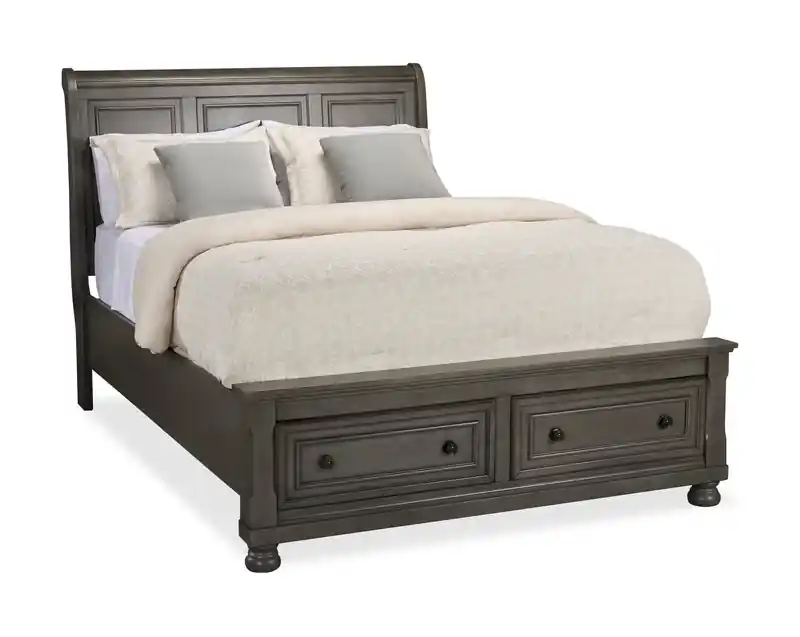 Platform Storage Bed with Headboard & Frame
