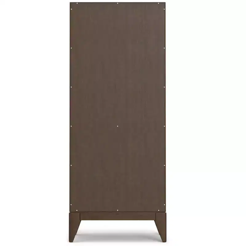 SOLID HARDWOOD 66 inch x 24 inch Mid Century Modern 5 Shelf Bookcase