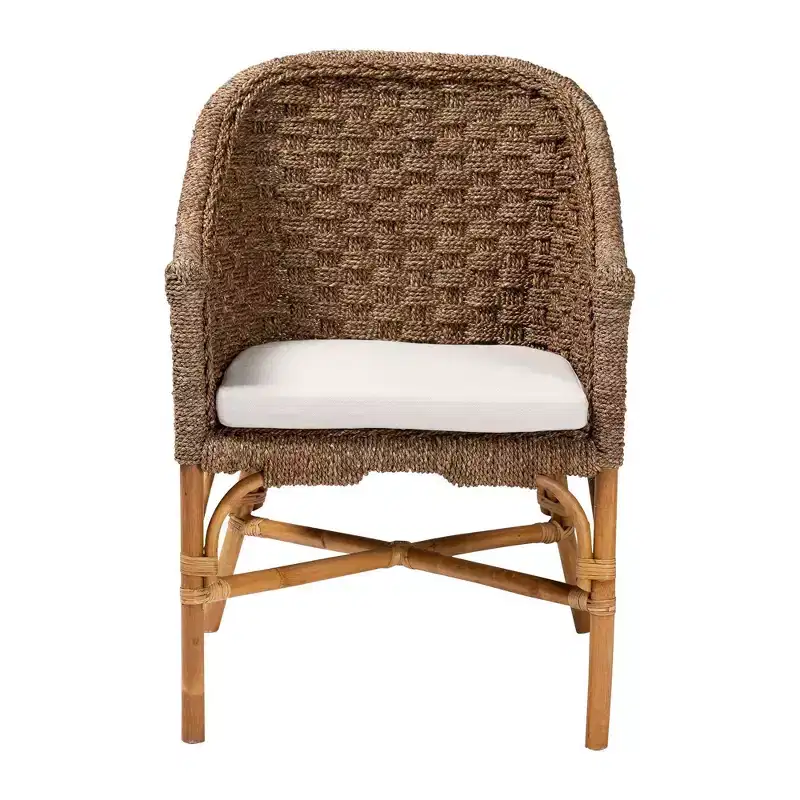 Seagrass and Rattan Arm Chair Natural Seagrass/Natural