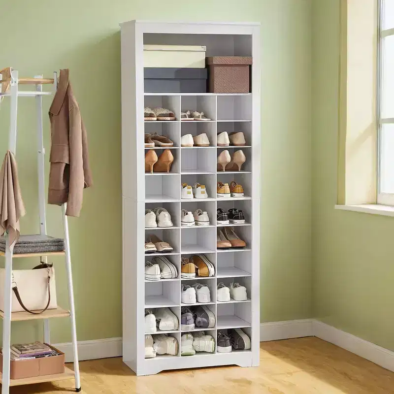 Shoe Storage Cabinet, 10 Tier Shoe Rack Organizer, Holds Up to 30 Pairs of Shoes, for Entryway Bedroom, 12.6 x 24.8 x 73.6 Inches