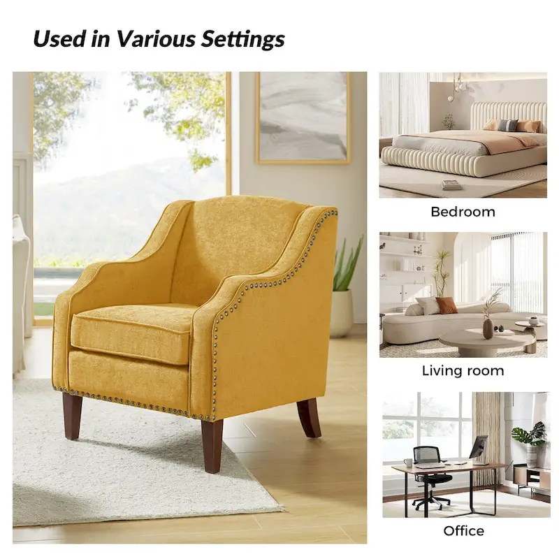 Lucretius Armchair with Nailhead Trim Set of 2 by HULALA HOME