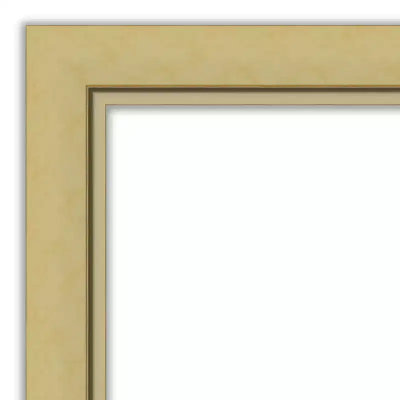 Amanti Art Landon Gold Narrow Beveled Framed Wall Mirror