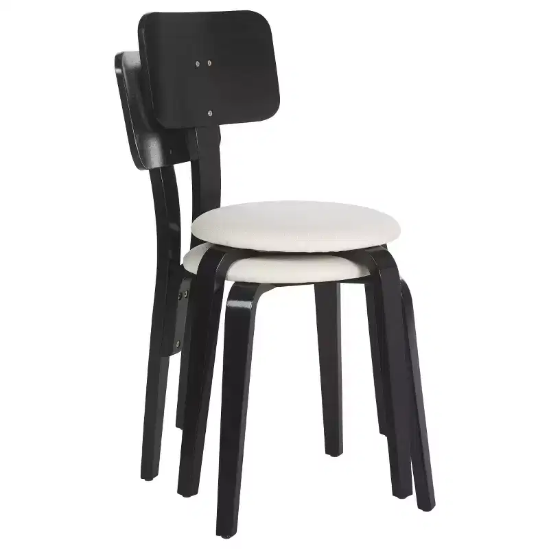 Jo Stackable Upholstered Dining Chairs (Set of 2) - DCH1010 - Safavieh