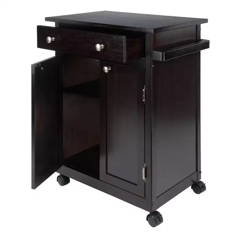 Savannah Kitchen Cart Wood/Coffee