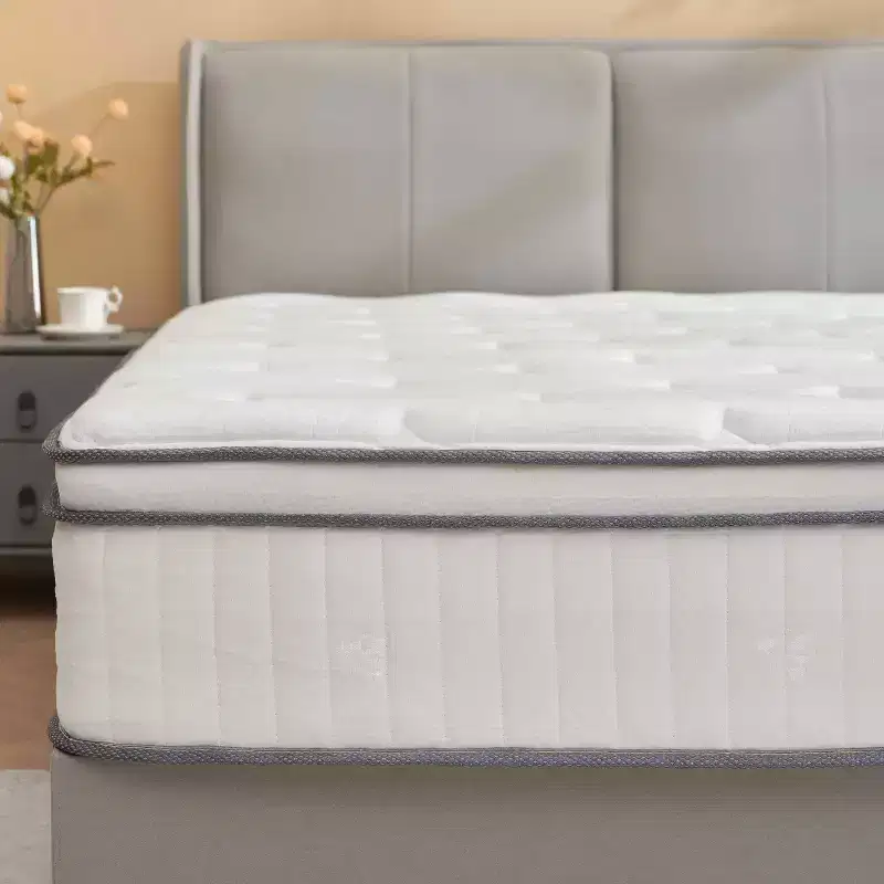 MAYEERTY Hilton-Style Independent Spring Mattress, 30cm Thick Soft Bouncy Mattress for Spinal Support Bedroom Sleep