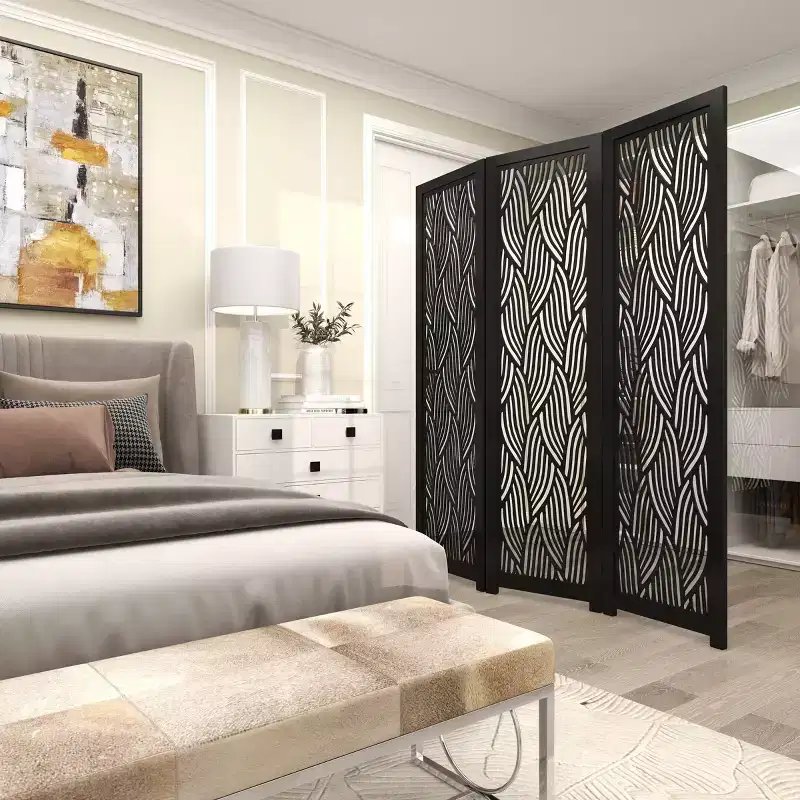 Olivia & May Wooden 3 Panel Room Divider Screen