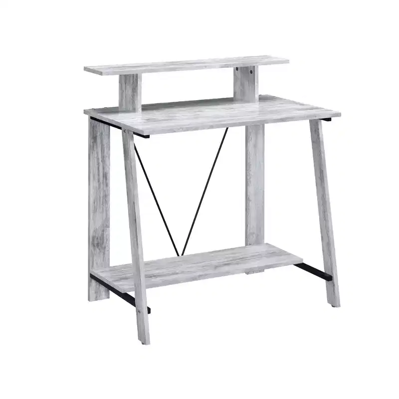HomeRoots 32 Antiqued White Writing Desk