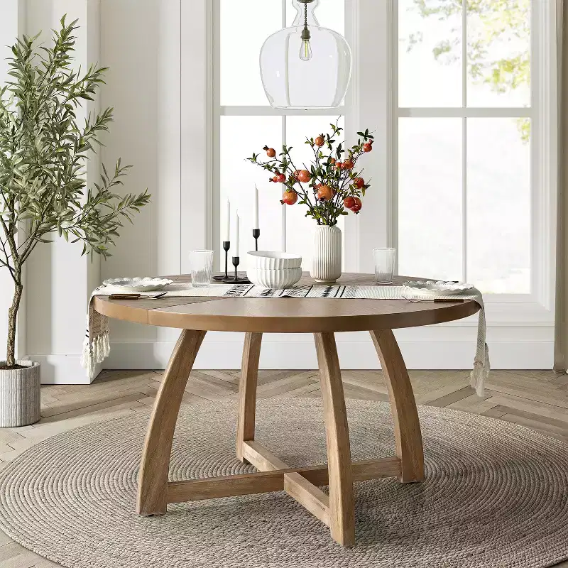 Nicola 54 Mid-century Modern Solid Wood Round Dining Table|HULALA HOME