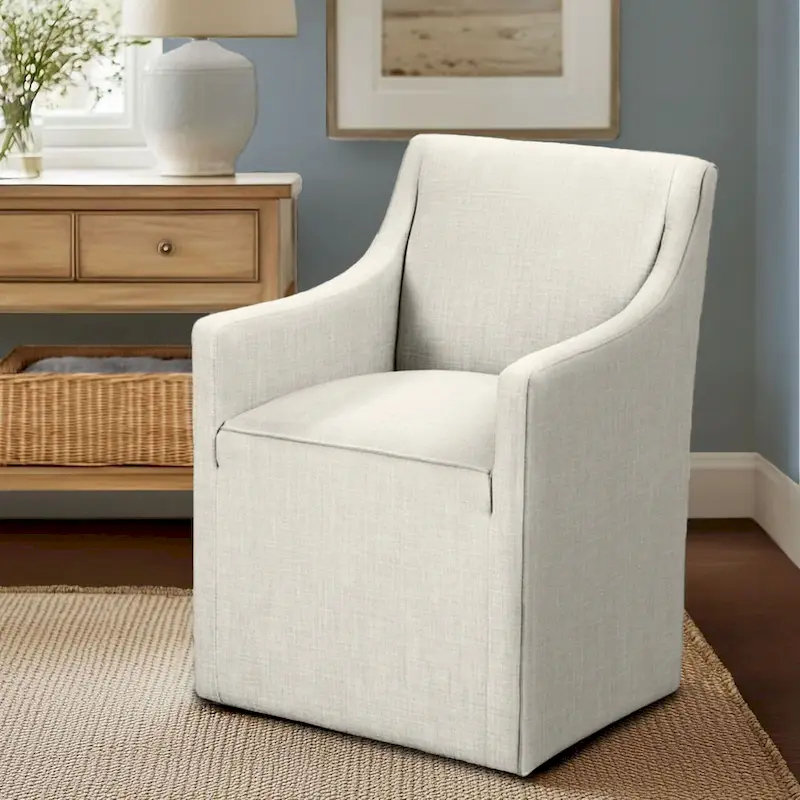 Madison Park Charlotte Dining Arm Chair with Casters
