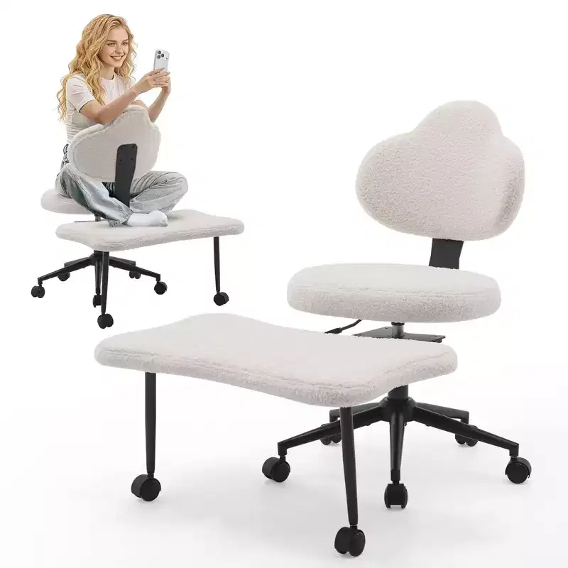 Ergonomic Cross Legged Chair, 360 Swivel Meditation Chair with Wheels, Height Adjustable Seat for Meditation, ADHD & Yogal for Home Office