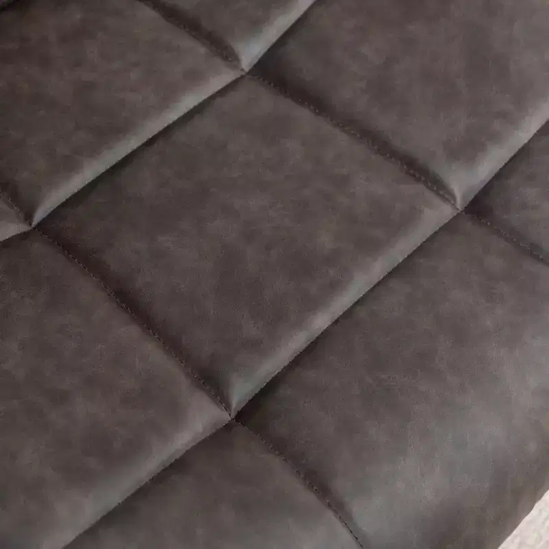 Faux Leather Tufted Swivel Accent Chair with Adjustable Height, 360° Swivel