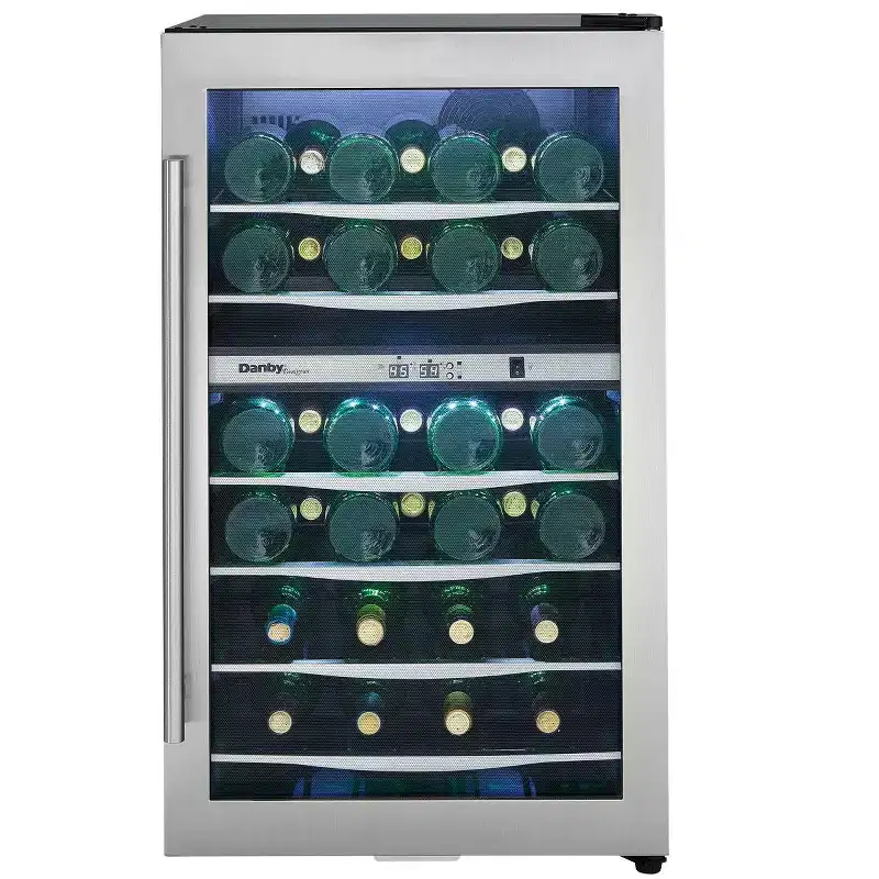 Danby 38 Bottle Free-Standing Wine Cooler in Stainless Steel DWC040A3BSSDD