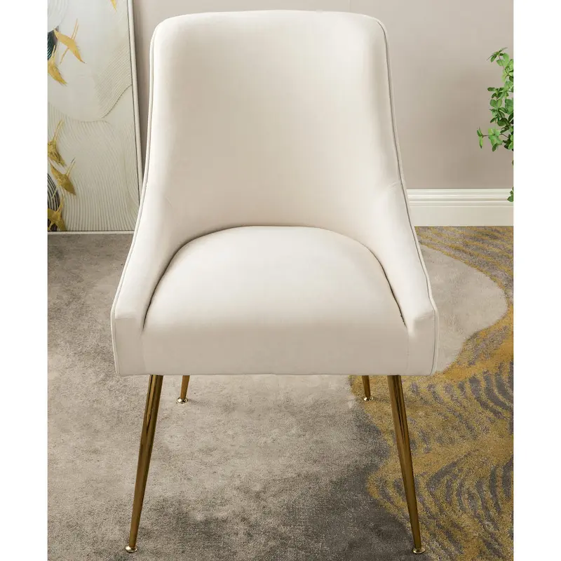 Mid Century Velvet Upholstered Dining Chair