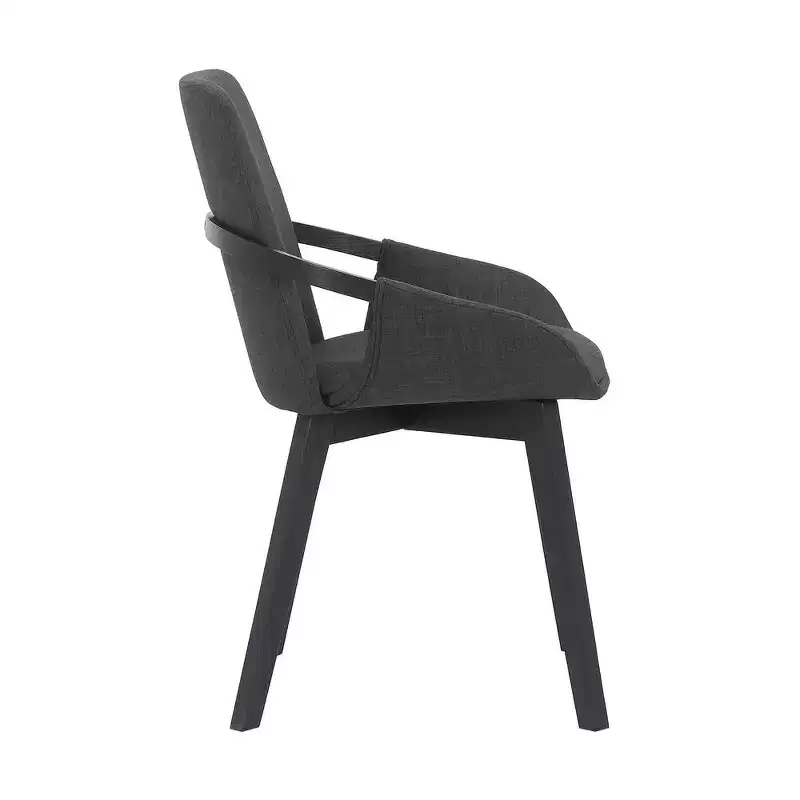 Armen Living,Greisen Modern Wood Dining Room Chair in BLACK