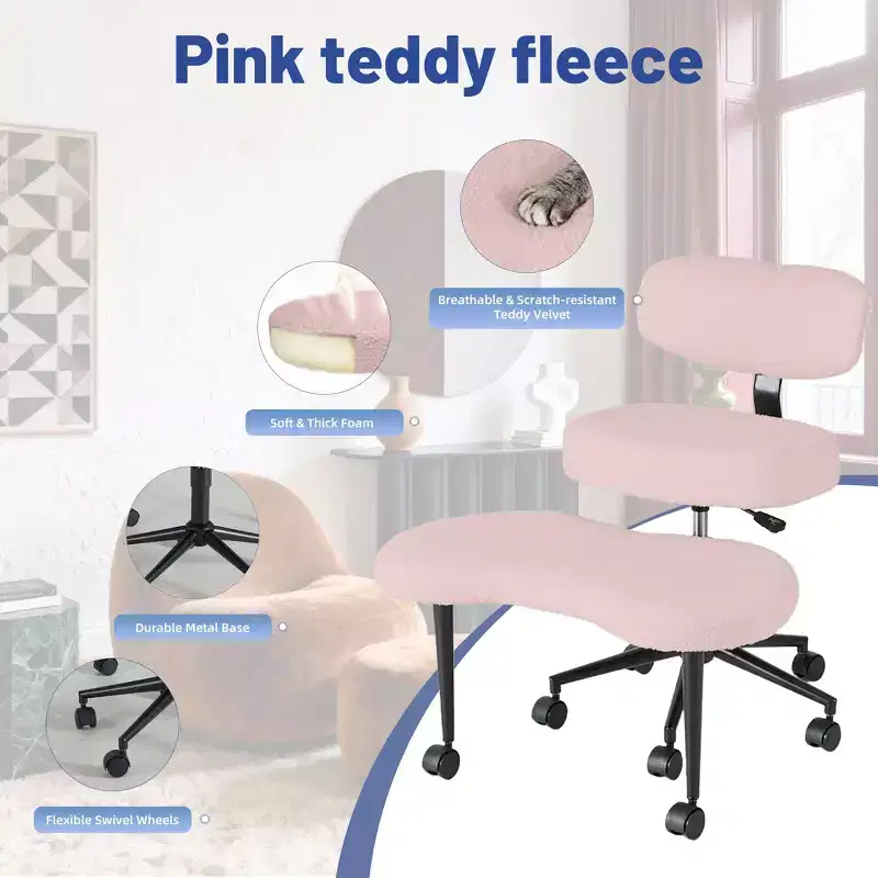 JIONJOY Ergonomic Cross-Legged Meditation & Office Chair - 360 Swivel, Adjustable Height, Multi-Position Seat