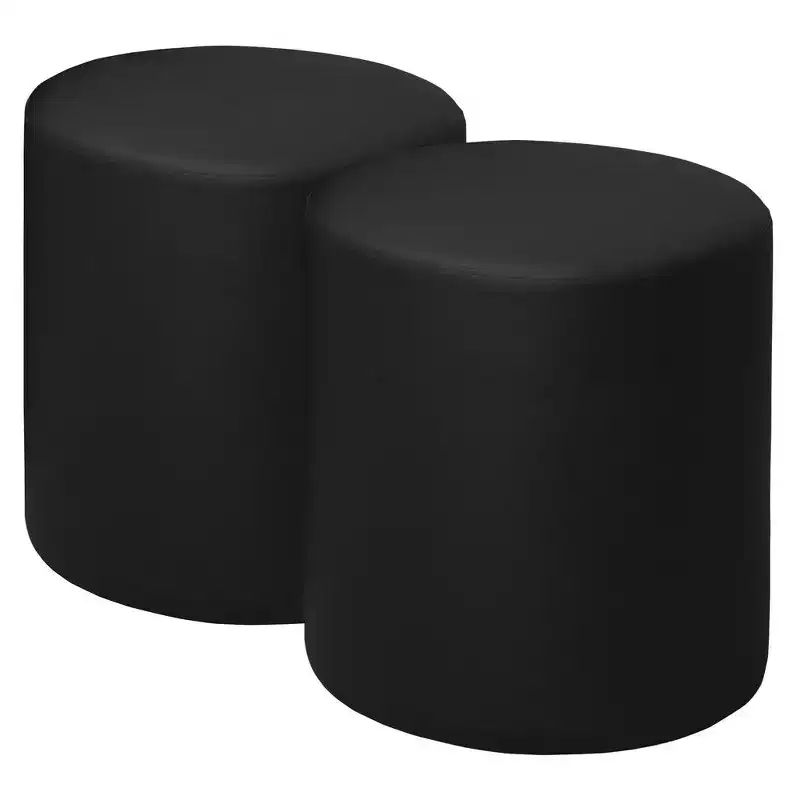 Regency,Logan Round Vinyl Ottoman (Set of 2)